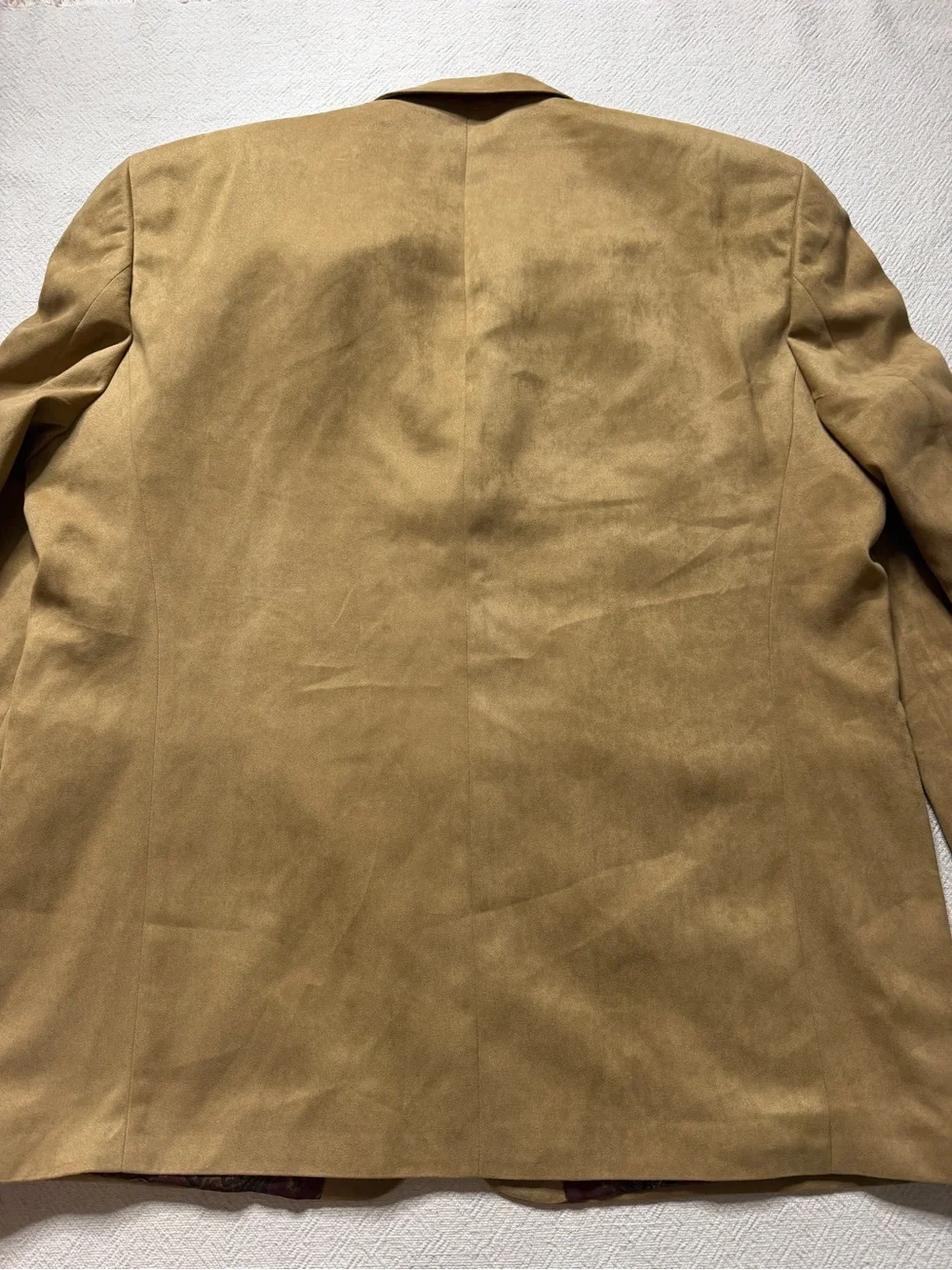 CHAPS Ralph Lauren Faux Suede Khaki Sports Coat 46R Blazer Jacket Fall Western